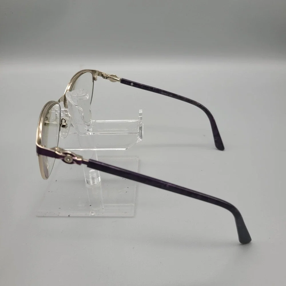 Cascadia Eyewear Purple Gold Cat Eye Eyeglass Frames Women 54-16-135 AM0055 C5